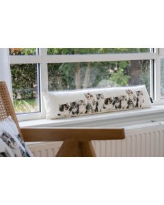canvas draught excluder kittens 20x90cm