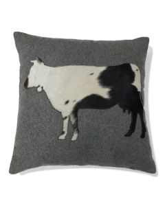 wool grey pillow alpine cow 45x45cm (bos taurus taurus)