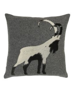 wool grey pillow capricorne 45x45cm (bos taurus taurus)