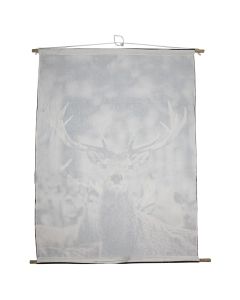 Canvas wall hanging winter deer 100x120cm