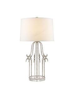 Stella 1 Light Table Lamp - Distressed Silver