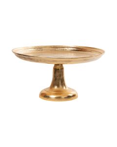 serving tray on foot champagne gold 60x60x30cm