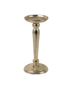 candlestick hammered champagne gold 22x10cm