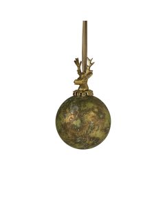 decoration ball deer antique green 10cm