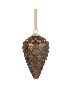 decoration pine cone antique brown 26cm