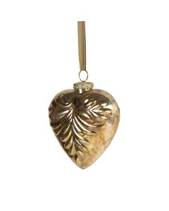 decoration heart gold 15cm
