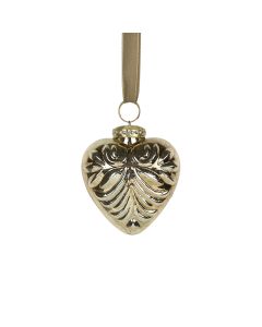 decoration heart gold 8cm