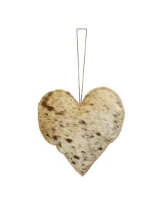Hanging decoration natural heart large 20cm (bos taurus taurus)