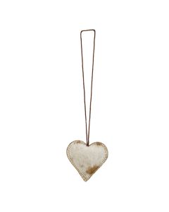 Hanging decoration natural heart small 5cm (bos taurus taurus)