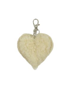 Key chain sheep white heart 5cm (ovis aries)