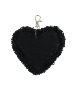 sheep black key chain heart leather 10cm (bos taurus taurus)