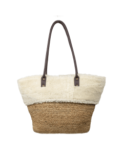 sheep white shoulder bag jute 50cm (ovis aries)