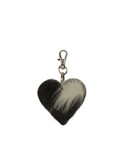 key chain mini heart black 5cm (bos taurus taurus)