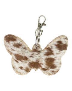 Key chain butterfly brown/white (bos taurus taurus)*