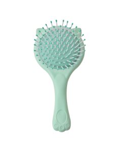 Hairbrush with mirror children 15x8x3 cm green - pcs