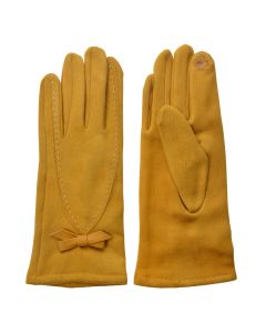 Gloves 8x24 cm yellow - set