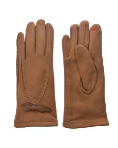 Gloves 8x24 cm brown - set