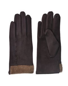 Gloves 8x24 cm brown - set