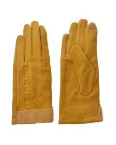 Gloves 8x24 cm yellow - set