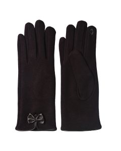 Gloves 8x24 cm brown - set     