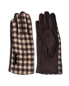 Gloves 9x24 cm brown - set