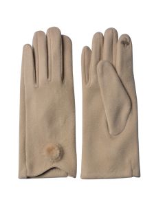 Gloves 9x24 cm beige - set