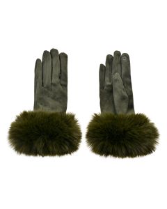 Gloves 9x24 cm green - set     