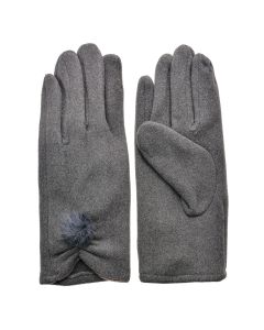 Gloves 9x24 cm grey - set     