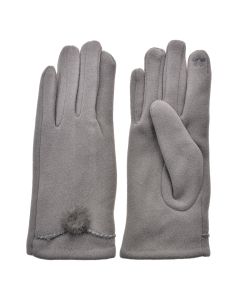 Gloves 9x24 cm grey - set