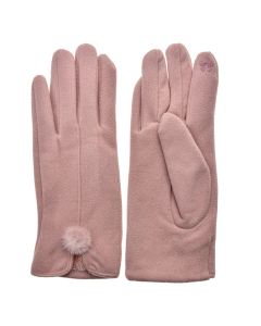 Gloves 9x24 cm pink - set