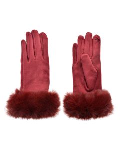 Gloves 9x24 cm red - set     