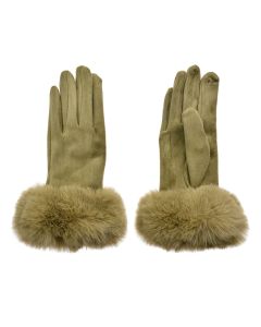 Gloves 9x24 cm green - set