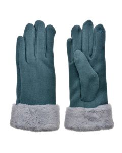 Gloves 9x24 cm blue - set