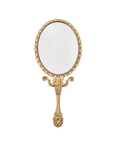 Hand mirror 8x2x18 cm gold colored - pcs