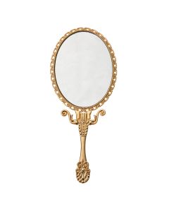 Hand mirror 8x2x18 cm gold colored - pcs