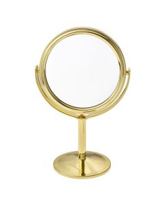 Table mirror Ø 9x14 cm gold colored - pcs