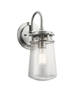 Lyndon 1 Light Medium Wall Lantern - Brushed Aluminium