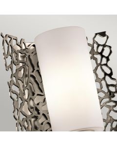Silver Coral 1 Light Wall Light