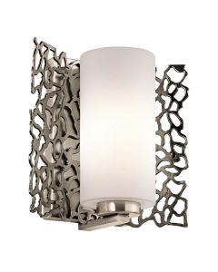 Silver Coral 1 Light Wall Light