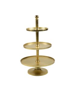 Serving stand round gold 3 tiers 100cm