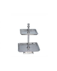 kitchen serving stand square 2 tiers 34cm