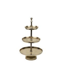 kitchen serving stand champagne gold round 3 tiers 48cm
