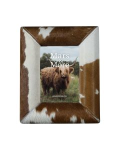 Photo frame cow bulge brown/weiss 18x13cm (bos taurus taurus)