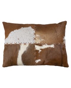 cushion blanket stitch cow brown/white 45x60cm (bos taurus taurus)