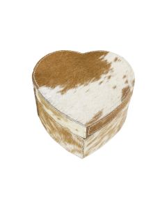 heart storage box cow brown 15cm (bos taurus taurus)