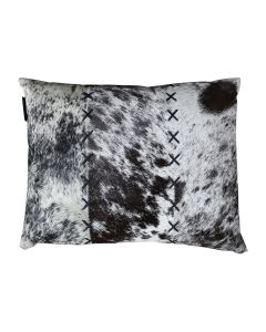cushion blanket stitch cow black 35x45cm (bos taurus taurus)