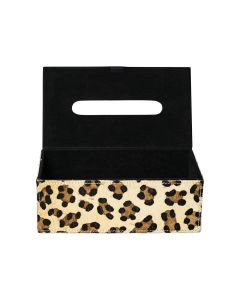 tissue box cow leopard 25x14x9cm(bos taurus taurus)