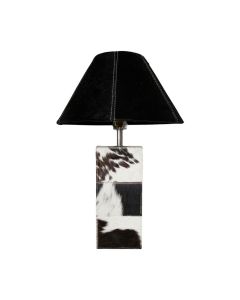 Lamp base square cow black 45cm (bos taurus taurus)