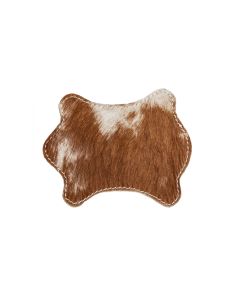 coaster cow shaped brown/white 11x10cm (bos taurus taurus)