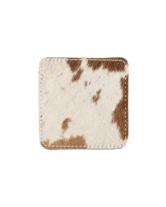 coaster cow square brown/white 9x9cm (bos taurus taurus)